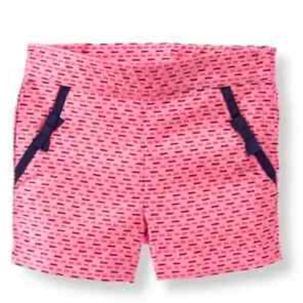 Janie and Jack 2T shorts navy bow ribbon pocket detailing & woven throughout